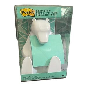 White Polar Bear Post It Note Holder Dispenser